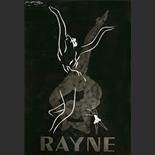 1943. Photo d'une affiche pour la danseuse contorsionniste Rayne, qui se produisait à Paris. (Ref  107)