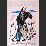 1977. Affiche originale pour le Mercredi du jazz, au Relais Plazza à Paris.(Ref  124)