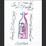 2009. Affiche pour la Paulée des vins de Loire à Chartres. Signature bas droite. Atelier d'Orgerus. Commande.(Ref  136)