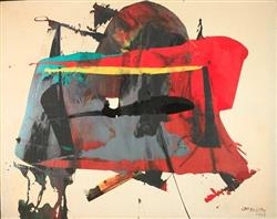 1959. Sans titre. Huile sur toile. 162x130. Atelier de Bertaud à Gassin. Collection privée. (Ref  300)